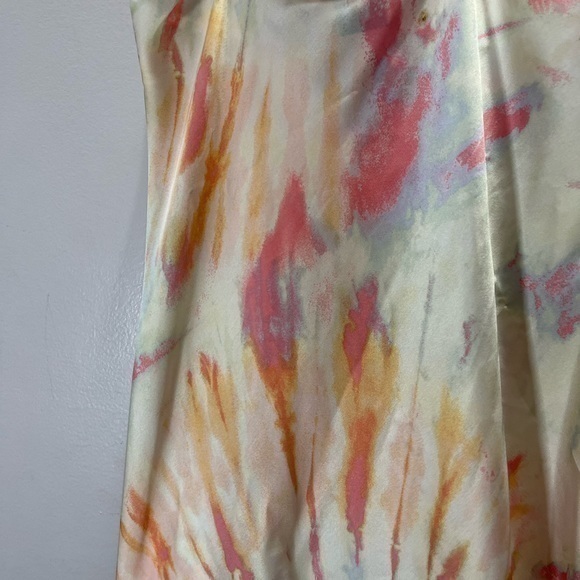 Rue 21 Women’s Pastel Pink Blue Tie Dye Print Satin Mini Slip Dress - Picture 11 of 11